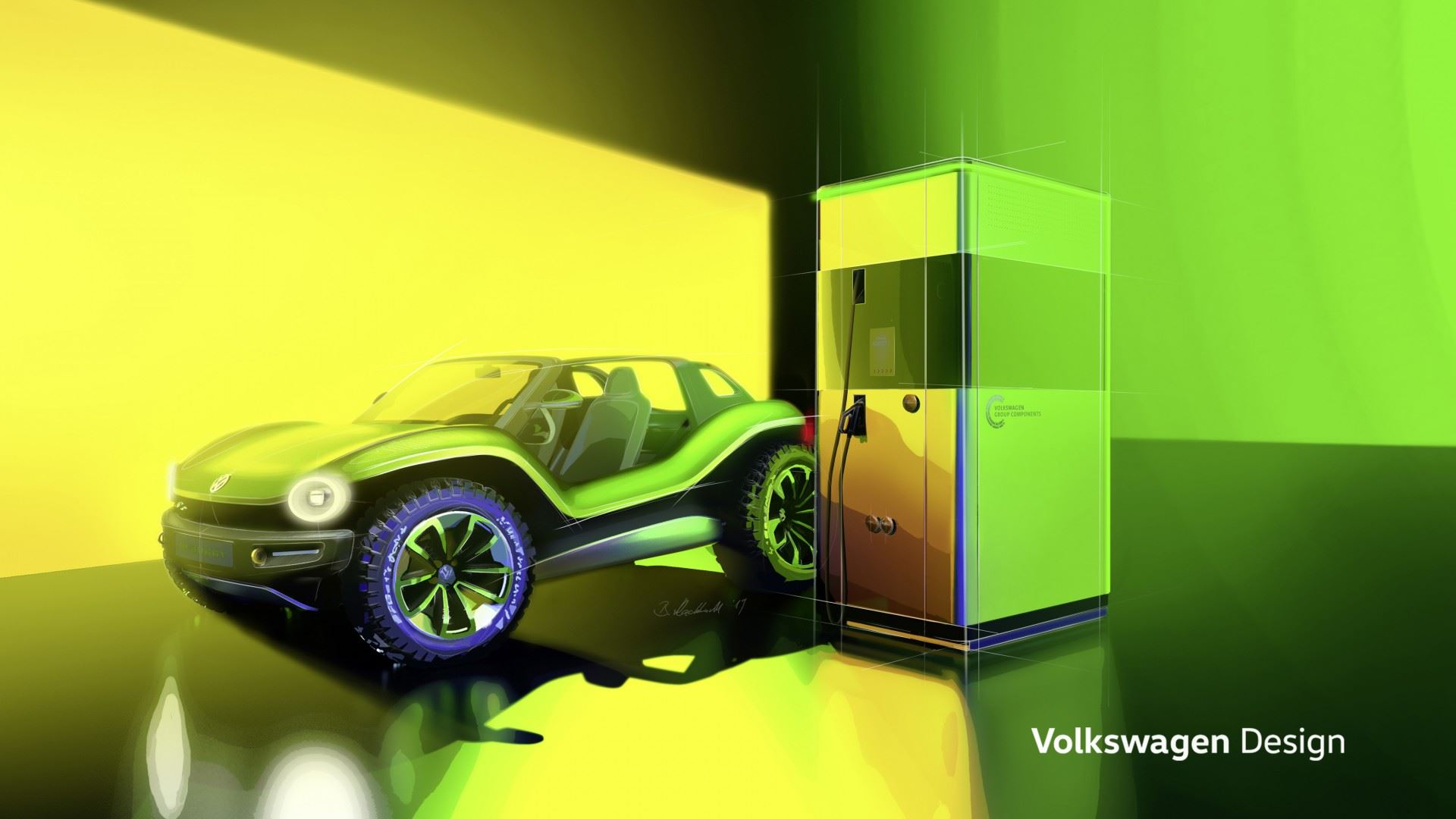 Volkswagen Powerbank met auto